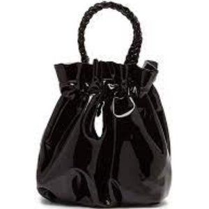 NWOT STAUD Grace Bag - Soft Black Patent Leather